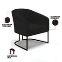 Ver imagem 5 de Cadeira Sala de Jantar Base Industrial Preto Stella Linho D03 - D'Rossi Cor Preto