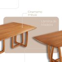 Ver imagem 4 de Mesa para Sala de Jantar Flora 180cm Tampo Barril Laminado