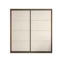 Ver imagem 2 de Guarda Roupa 2 Portas de Deslizantes 219 cm X 230 cm X 55,5 cm 100% MDF Cor:Nogueira e Areia