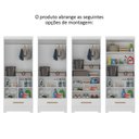 Ver imagem 5 de Armário Multiuso 100% MDF 2 Portas 1 Gaveta Smart Espresso Móveis Branco