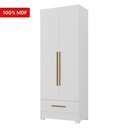 Ver imagem 4 de Armário Multiuso 100% MDF 2 Portas 1 Gaveta Smart Espresso Móveis Branco
