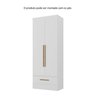 Armário Multiuso 100% MDF 2 Portas 1 Gaveta Smart Espresso Móveis - 6