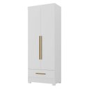 Ver imagem 2 de Armário Multiuso 100% MDF 2 Portas 1 Gaveta Smart Espresso Móveis Branco