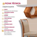 Ver imagem 3 de Mesa Ane 180 Tampo com Vidro Laqueado com 6 Cadeiras Livia Linho Premuim Imbuia Natural Off White