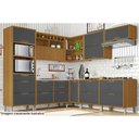 Ver imagem 7 de Balcão Cozinha P/cooktop Imperatriz 1 Porta e 1 Gaveta C/ Tampo 80cm Freijo/off White - Nesher