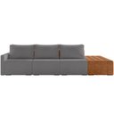 Ver imagem 3 de Sofá Ilha Modular para Sala 342cm com Puff Dublin K01 Bouclê Cinza Sintético Caramelo - Lyam Decor