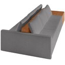 Ver imagem 7 de Sofá Ilha Modular para Sala 342cm com Puff Dublin K01 Bouclê Cinza Sintético Caramelo - Lyam Decor