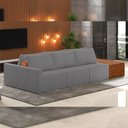 Ver imagem 2 de Sofá Ilha Modular para Sala 342cm com Puff Dublin K01 Bouclê Cinza Sintético Caramelo - Lyam Decor