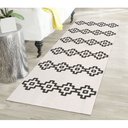 Ver imagem 2 de Jogo Tapete Boho Ponto Cruz 3 Peças Natural/preto - Antiderrapante