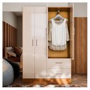 Ver imagem 6 de Guarda Roupa Casal 4 Portas 2 Gavetas 90cm Panama Off White/Cinamomo