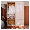 Ver imagem 4 de Guarda Roupa Casal 4 Portas 2 Gavetas 90cm Panama Off White/Cinamomo