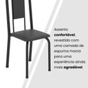 Ver imagem 4 de Cadeiras para Sala de Jantar 6 Unidades Lara Preto/Liso
