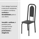 Ver imagem 5 de Cadeiras para Sala de Jantar 6 Unidades Lara Preto/Liso