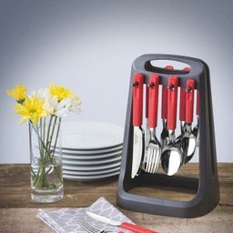Faqueiro 25 Peças Inox com Suporte Plástico Oasis Tramontina 23198720 - 2 Faqueiro 25 Peças Inox com Suporte Plástico Oasis Tramontina 23198720 - 2
