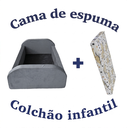 Ver imagem 3 de Cama Baby Soft de Espuma Montável e Desmontável com Colchão:Cinza