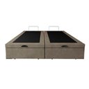 Ver imagem 2 de Base Box Bau Bipartido Casal Suede Premium Santo Box Bipartido 47x138x188:bege