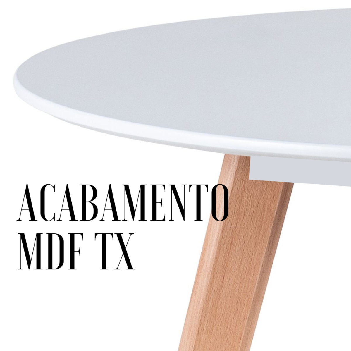 Mesa Leda Sala Jantar Redonda 110cm Mdf Tx Branca - 6