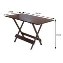 Ver imagem 2 de Mesa Dobrável de Madeira 120x70 Ideal para Bar e Restaurante - Imbuia
