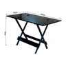 Mesa para Escritório Dobrável de Madeira Home Office 120x70 C Dois Furos - Preto - 3