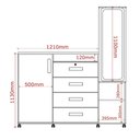 Ver imagem 4 de Cômoda Copacabana 04 Gavetas e 02 Portas Lukaliam Móveis Branco
