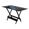 Mesa para Escritório Dobrável de Madeira Home Office 120x70 C Um Furo - Preto - 2