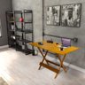 Mesa para Escritório Dobravel de Madeira Home Office 120x70 C Um Furo - Mel - 1