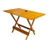 Mesa para Escritório Dobravel de Madeira Home Office 120x70 C Um Furo - Mel - 2