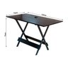 Mesa de Madeira Dobrável para Escritório 120x70 com Um Furo - Tabaco - 3