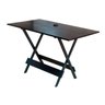 Mesa de Madeira Dobrável para Escritório 120x70 com Um Furo - Tabaco - 2