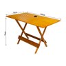 Mesa de Madeira Dobrável para Escritório 120x70 com Um Furo - Mel - 3