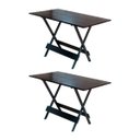 Ver imagem 1 de Kit 2 Mesas Dobravel de Madeira 120 x 70 Ideal para Bar e Restaurante - Tabaco