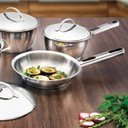 Ver imagem 4 de Frigideira Antiaderente Fundo Triplo Inox 20cm Allegra Tramontina