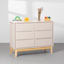 Ver imagem 1 de Cômoda Theo 6 Gavetas com Pés Square Natural - Areia Abra Casa