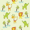 Ver imagem 1 de Papel de Parede Infantil Leão Girafa Elefante Decorativo Infantil Autocolante 3m