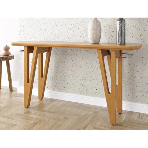 Aparador de Madeira com Borda de Cobre Prime Wood