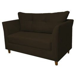Namoradeira Decorativa Isis Pés Trapézio Suede Marrom - DS Estofados - 3