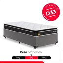 Ver imagem 5 de Cama Box Base Solteiro + Colchão Life D33 Pillow Top 88x188cm - Preto/ Cinza - e-Shop Casa