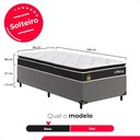 Ver imagem 3 de Cama Box Base Solteiro + Colchão Life D33 Pillow Top 88x188cm - Preto/ Cinza - e-Shop Casa