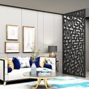 Ver imagem 1 de Painel Vazado Divisória Mdf Maia Preto - 0,60x2,60m