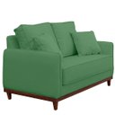 Ver imagem 4 de Sofa Sena 3 Lugares Base de Madeira para Sala Hotel Linho Verde