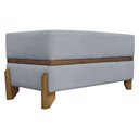 Ver imagem 4 de Puff Recamier Kodama para Cama de Solteiro 100cm Pé Castanho Cinza Bouclé