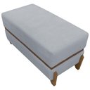 Ver imagem 6 de Puff Recamier Kodama para Cama de Solteiro 100cm Pé Castanho Cinza Bouclé