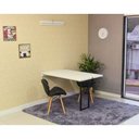 Ver imagem 1 de Conjunto de Mesa Dobrável Retrátil 120 x 75 Branca + 2 Cadeiras Slim - Preta