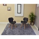 Ver imagem 4 de Conjunto de Mesa Dobrável Retrátil 120 x 75 Branca + 2 Cadeiras Slim - Preta