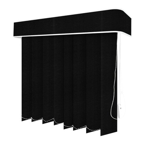Persiana Vertical Preta - 1,60m Larg X 1,70m Alt - Tecido Blackout - Persianet