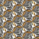 Ver imagem 1 de Papel de Parede Hexagonal 3d Cinza e Ouro - 2,5x0,5m