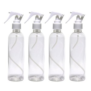 4 Frascos Borrifador Spray 250ml Cilíndrico Alto Mg