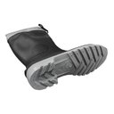 Ver imagem 5 de Bota Borracha Pvc Impermeável Galocha Cinza com Amarra Indus Preta com Cinza Liso 40 Br