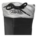 Ver imagem 6 de Bota Borracha Pvc Impermeável Galocha Cinza com Amarra Indus Preta com Cinza Liso 40 Br