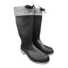 Bota Borracha Pvc Impermeável Galocha Cinza com Amarra Indus Preta com Cinza Liso 40 Br - 2